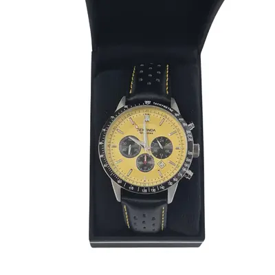 Ceas Sekonda 45mm argintiu Round Case galben Dial~Liquid Money Așii Amanetului