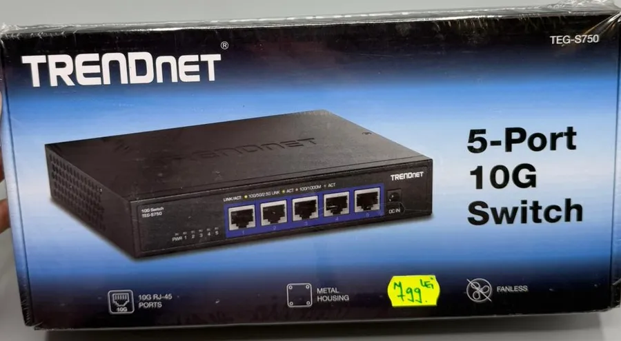 Switch TRENDnet, 5 porturi, 10G, Negru