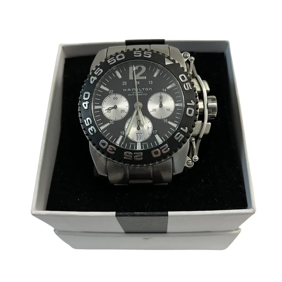 Ceas Hamilton kaki Action Black/Otel Ø44 mm