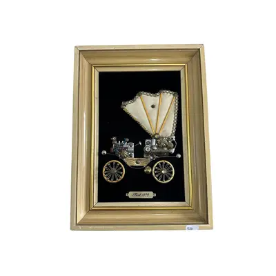 Tablou - Artă de perete relief în colaj steampunk, Fiat 1899, înrămat