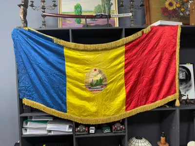 Drapel comunist stema Romaniei