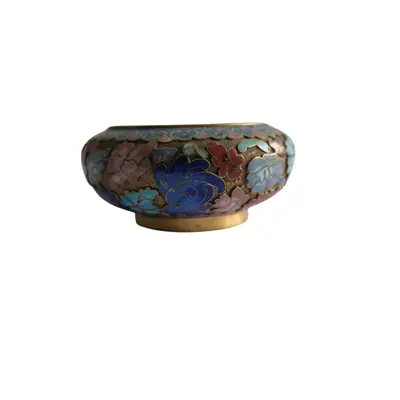Vas decorativ cloisonné vintage 3