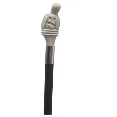 Baston cu manerul sculptat in forma de batran 3
