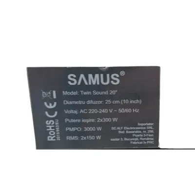 Set boxe, Samus, Twin Sound 20, Bluetooth 2