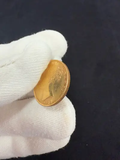 Moneda aur 22 k Victoria Dei Gratia 4