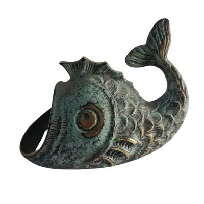 Figurină decorativă din metal – Pește cu finisaj antichizat 2