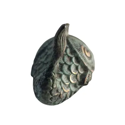Figurină decorativă din metal – Pește cu finisaj antichizat 3