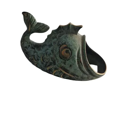 Figurină decorativă din metal – Pește cu finisaj antichizat 4