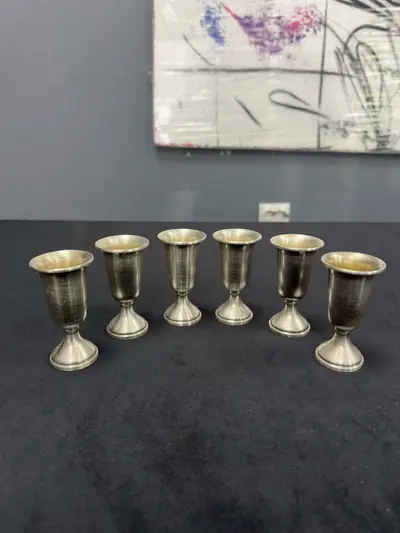 6 păhărele argint sterling