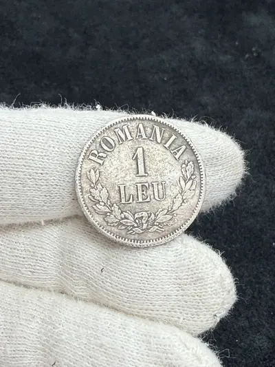 Moneda 1 leu 1876 foarte rară