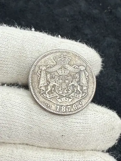 Moneda 1 leu 1876 foarte rară 2