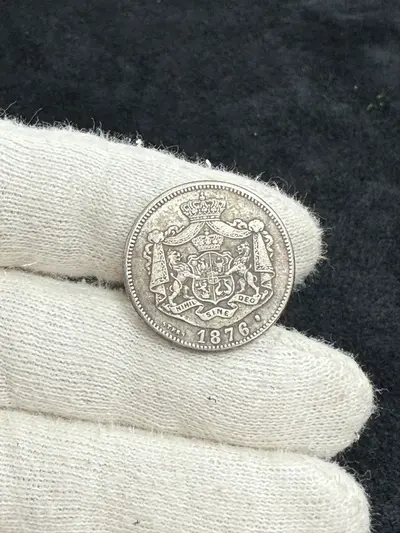 Moneda 1 leu 1876 foarte rară 4