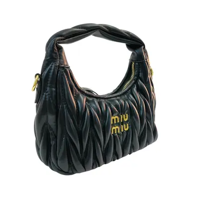 Geanta Miumiu Wander matelassé nappa leather hobo 2