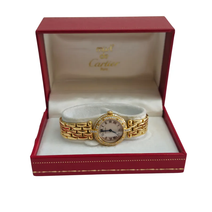 Ceas Cartier Panthere Bezel Double Diamond Ladies 18k