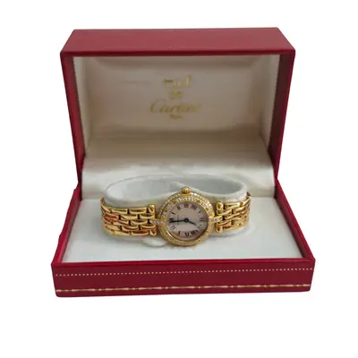 Ceas Cartier Panthere Bezel Double Diamond Ladies 18k