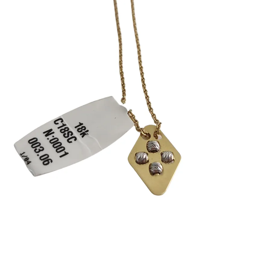 Lantisor Aur nou 18K Dubai, pandantiv romb
