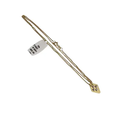 Lantisor Aur nou 18K Dubai, pandantiv romb 2