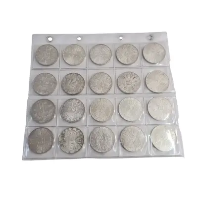 Colectie 20 monede argint 50 SCHILLING Austria 2