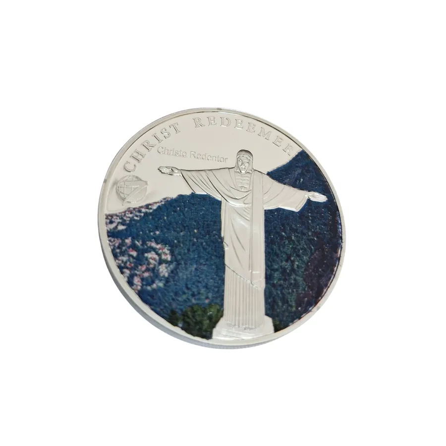 Moneda argint Mongolia 100 tuqrik Christ Redeemer