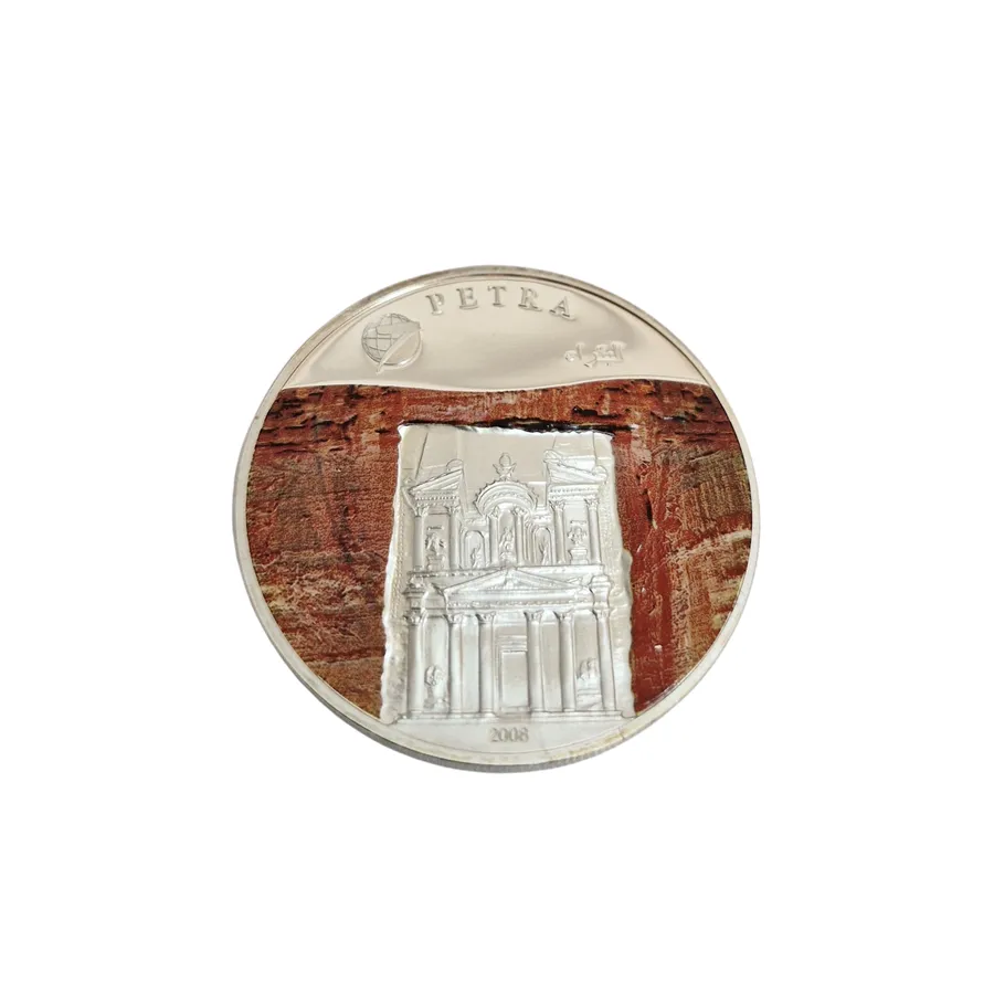 Moneda argint Mongolia 100 tuqrik Petra