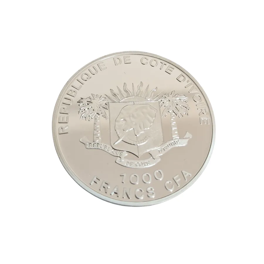 Moneda Coasta de Fildeș 1000 de franci de argint 2013