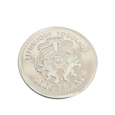 Moneda Togo 1000 Franci corabii "Kaiser Leopold" si Wapen von Hamburg" 2