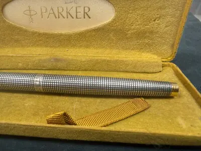 Stilou Parker argint masiv ( sterling 925 - aur 585 / 14 k ) 3