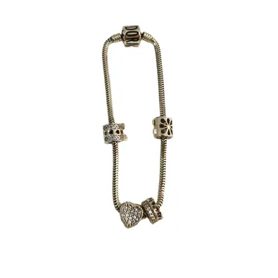 Bratara Pandora aur 14k, 4 charms 2