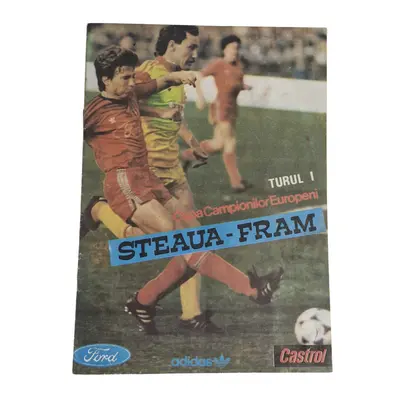 Program fotbal vintage "Steaua-Fram, CupaCampionilorEuropeni" 1989