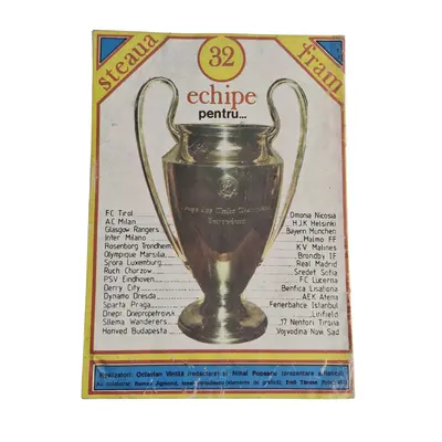 Program fotbal vintage "Steaua-Fram, CupaCampionilorEuropeni" 1989 2