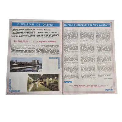 Program fotbal vintage "Steaua-Fram, CupaCampionilorEuropeni" 1989 3