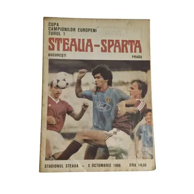 Program fotbal vintage, Steaua- Sparta Praga