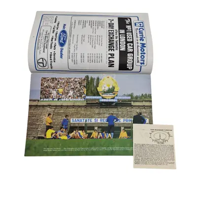 Program + Bilet fotbal Anglia vs Romania 1981 WEMBLEY STADIUM 2