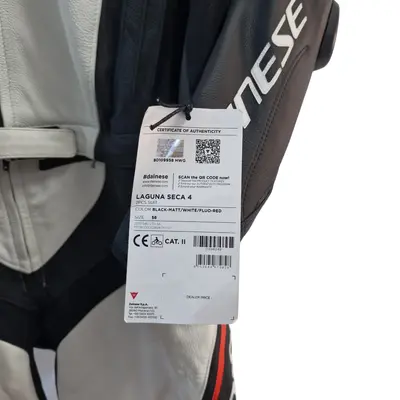 Costum moto din 2 piese, Dainese, Laguna Seca 4, Protectii Nivel 2, Negru/Rosu, 56 2