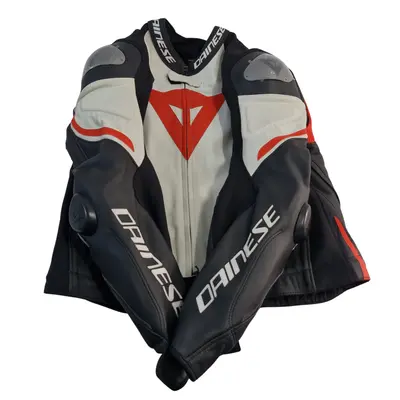 Costum moto din 2 piese, Dainese, Laguna Seca 4, Protectii Nivel 2, Negru/Rosu, 56 6