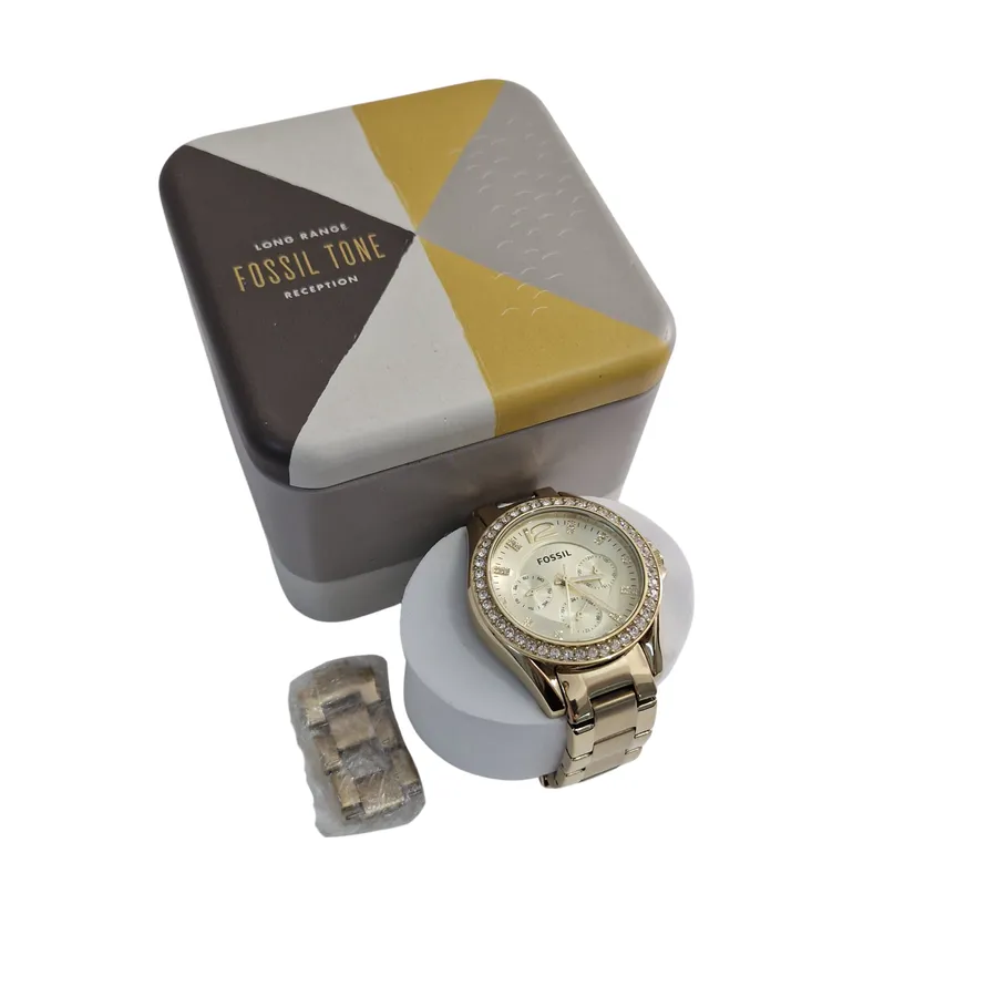 Ceas de dama Fossil Riley ES3203 auriu Quartz