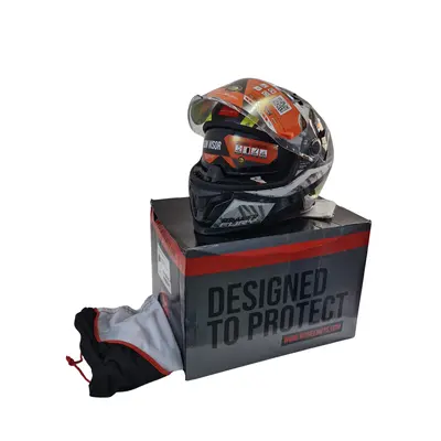 Casca moto integrala MT Braker SV Fury C6 gri/galben, M