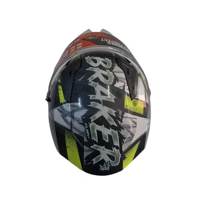 Casca moto integrala MT Braker SV Fury C6 gri/galben, M 3