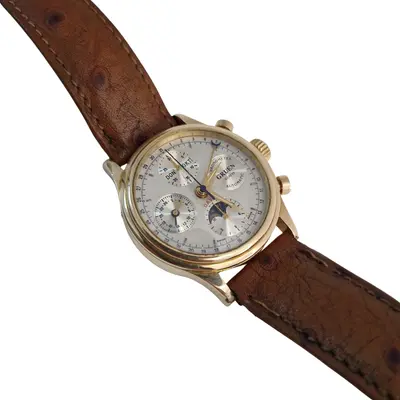 Ceas Aur 18K Gruen David  Cronograf, moon phase
