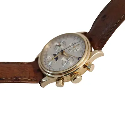 Ceas Aur 18K Gruen David  Cronograf, moon phase 4