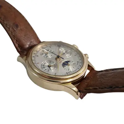 Ceas Aur 18K Gruen David  Cronograf, moon phase 5
