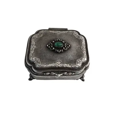 Cutie de bijuterii din argint 800 cu interior aurit – 234g