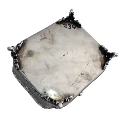 Cutie de bijuterii din argint 800 cu interior aurit – 234g 4