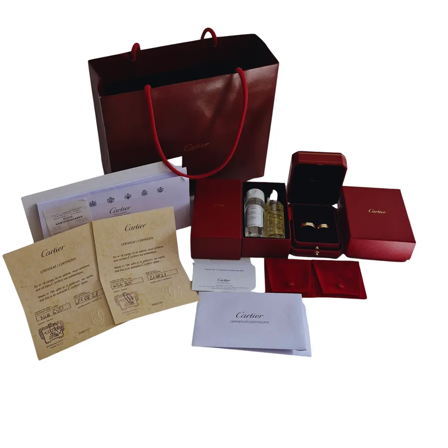Verighete Cartier, Aur 18k, marimea 62 si 52
