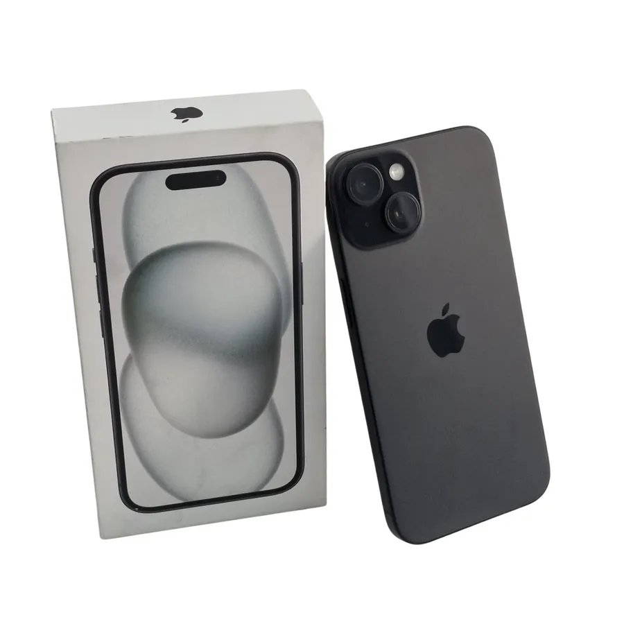 Telefon Apple iPhone 15, 128GB, 5G, Black, 100% baterie