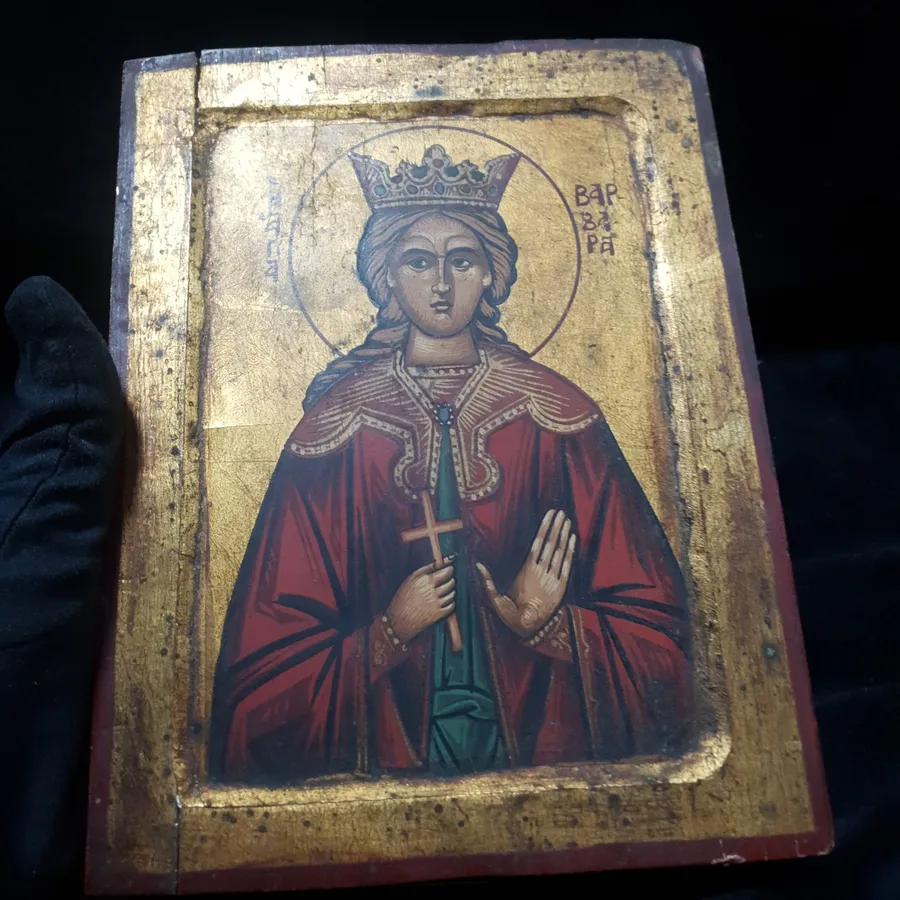 Icoană pe lemn – Sfânta Varvara