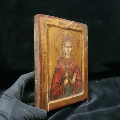 Icoană pe lemn – Sfânta Varvara 4