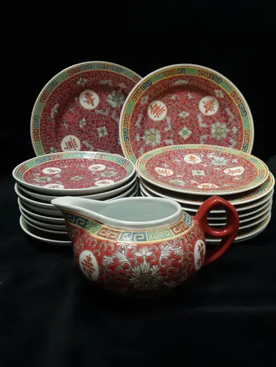 Set de masă chinezesc din porțelan 6