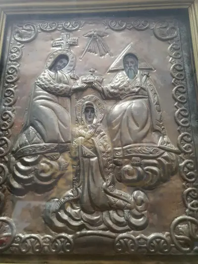 Icoană religioasă reprezentând Încoronarea Maicii Domnului 2