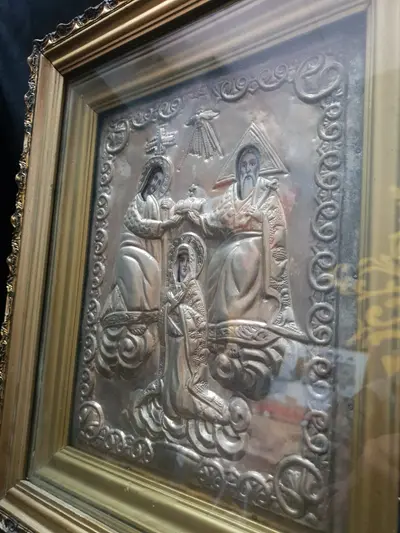 Icoană religioasă reprezentând Încoronarea Maicii Domnului 3